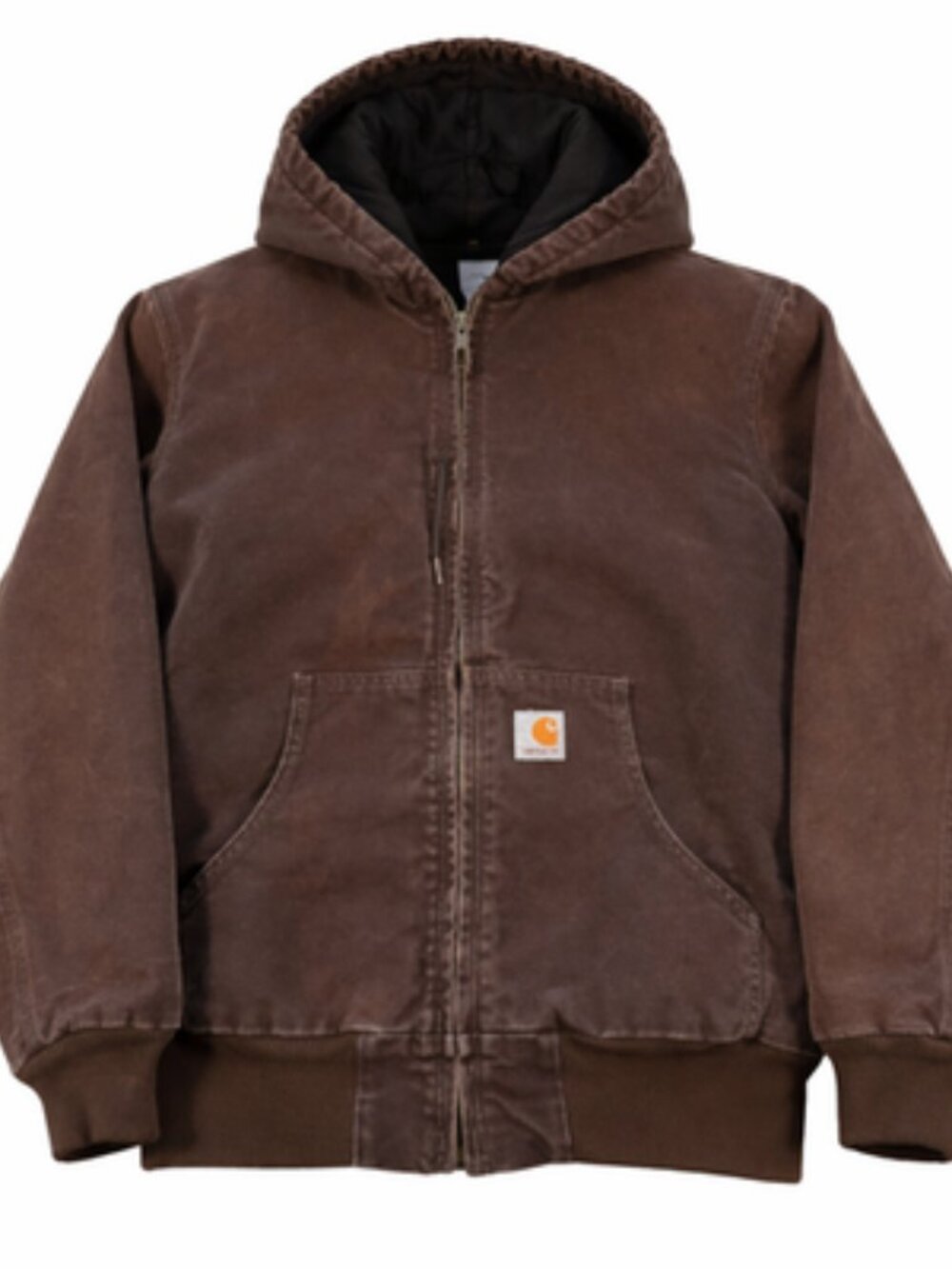 Carhartt WJ130 DKB Women’s Dark Brown Jacket Medium (8/10) Washed Duck Workwear